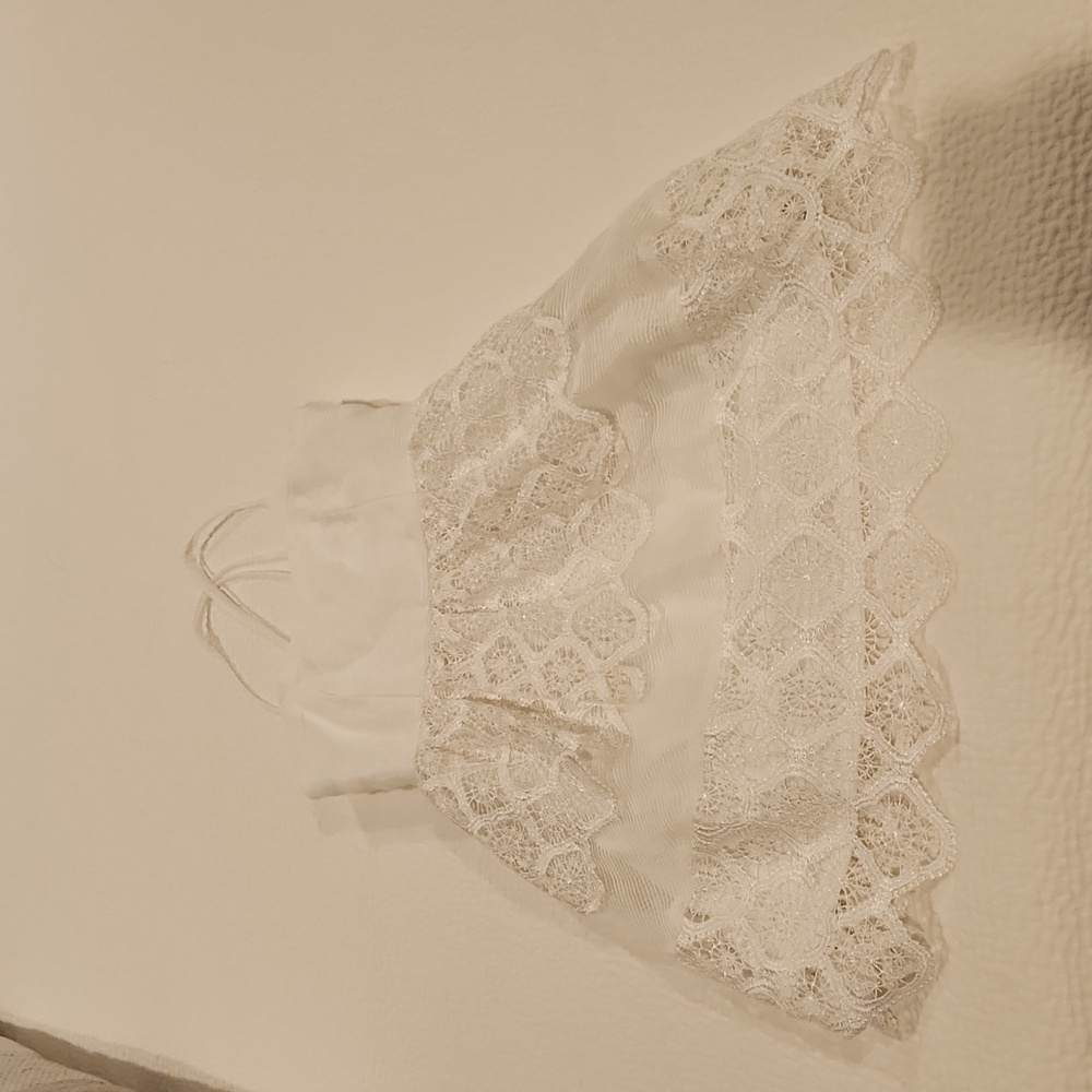 Girls white lace dress